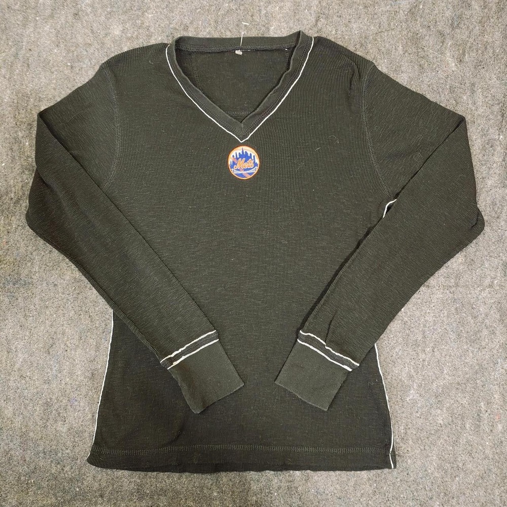 Vintage Antigua New York Mets Green Long Sleeve Thermal Shirt Mens MLB Baseball